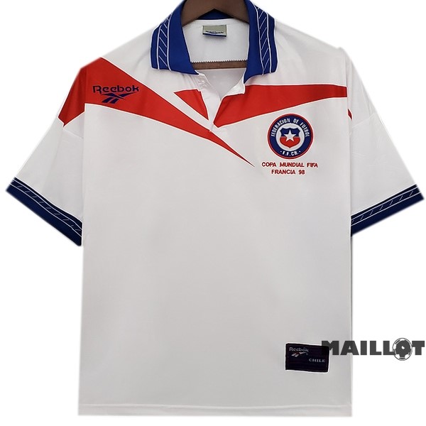 Foot Maillot Pas Cher Exterieur Maillot Chili Retro 1998 Blanc