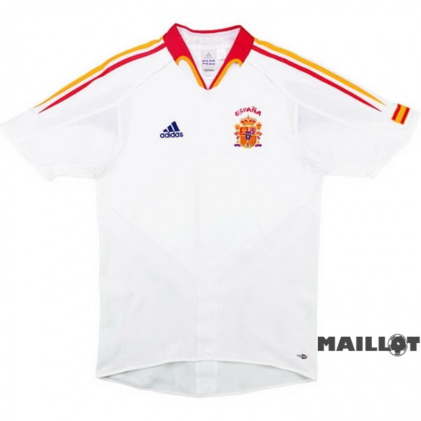 Foot Maillot Pas Cher Exterieur Maillot Espagne Retro 2004 2006 Blanc