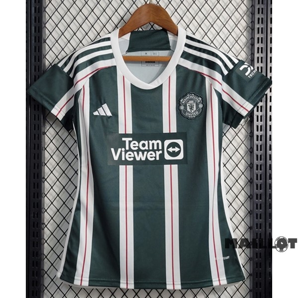 Foot Maillot Pas Cher Exterieur Maillot Femme Manchester United 2023 2024 Vert