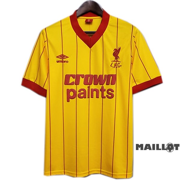Foot Maillot Pas Cher Exterieur Maillot Liverpool Retro 1981 1984 Jaune