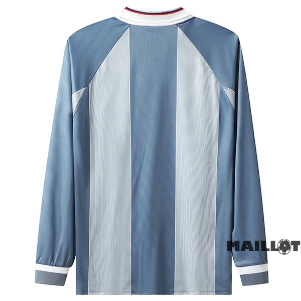 Foot Maillot Pas Cher Exterieur Maillot Manches Longues Angleterre Retro 1996 Bleu