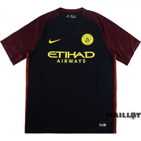 Foot Maillot Pas Cher Exterieur Maillot Manchester City Retro 2016 2017 Noir