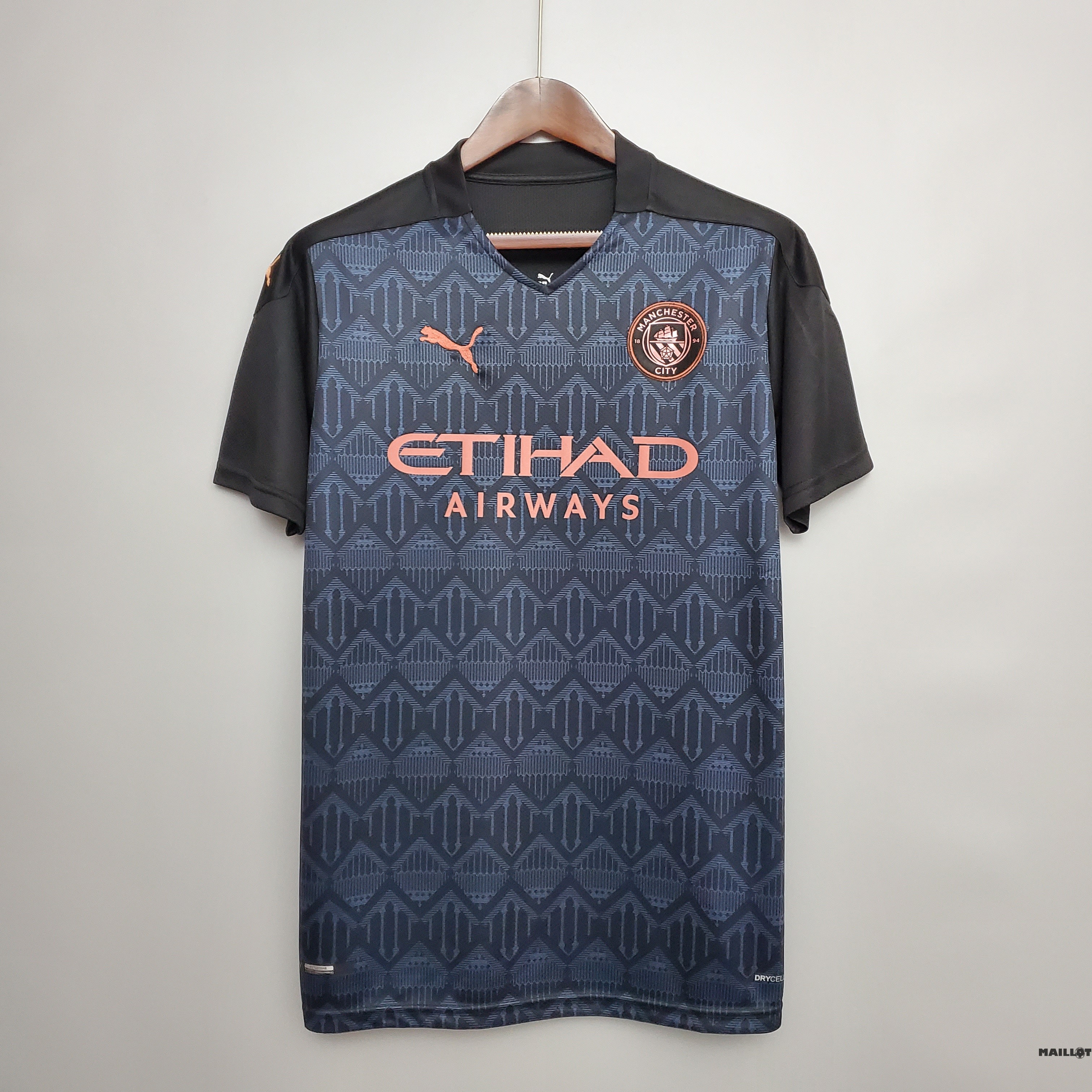 Foot Maillot Pas Cher Exterieur Maillot Manchester City Retro 2020 2021 Noir