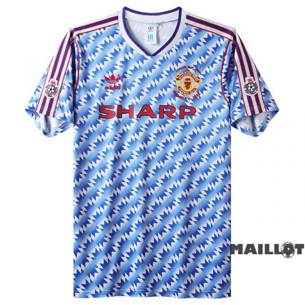 Foot Maillot Pas Cher Exterieur Maillot Manchester United Retro 1992 Bleu