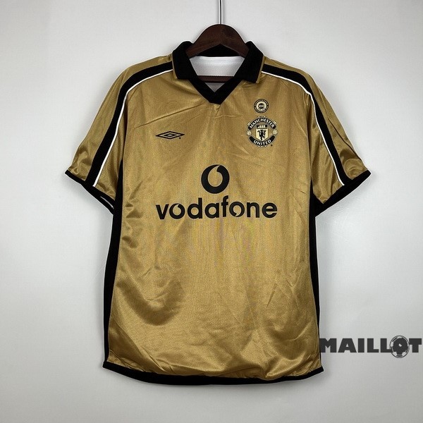 Foot Maillot Pas Cher Exterieur Maillot Manchester United Retro 2001 2002 Blanc
