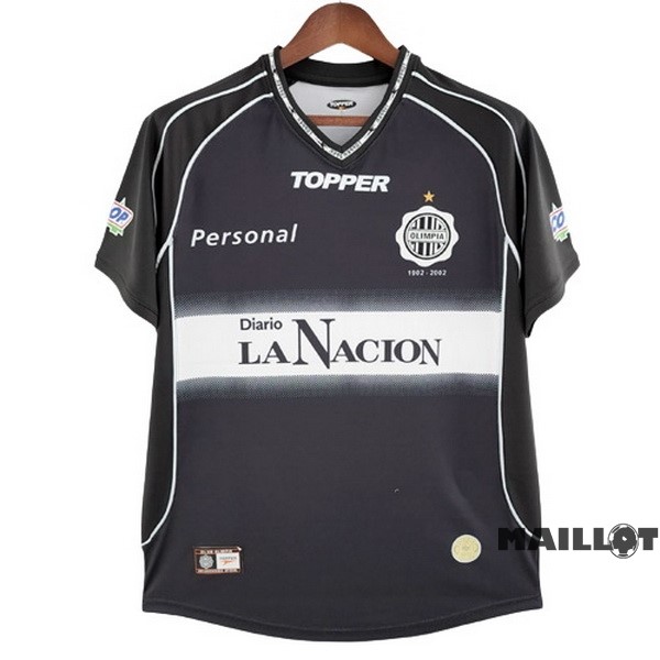 Foot Maillot Pas Cher Exterieur Maillot Olimpia Retro 2002 Noir