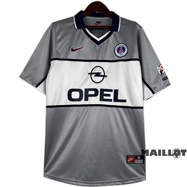 Foot Maillot Pas Cher Exterieur Maillot Paris Saint Germain Retro 2000 2001 Gris