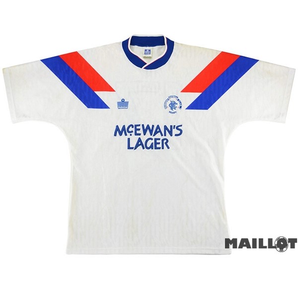 Foot Maillot Pas Cher Exterieur Maillot Rangers Retro 1990 1992 Blanc