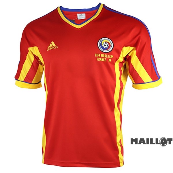 Foot Maillot Pas Cher Exterieur Maillot Roumanie Retro 1998 Rouge
