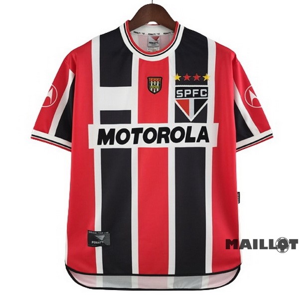 Foot Maillot Pas Cher Exterieur Maillot São Paulo Retro 2000 Rouge Noir