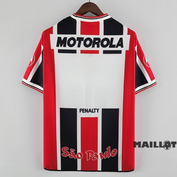 Foot Maillot Pas Cher Exterieur Maillot São Paulo Retro 2000 Rouge Noir