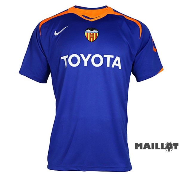 Foot Maillot Pas Cher Exterieur Maillot Valencia Retro 2005 2006 Bleu