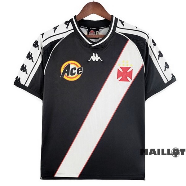 Foot Maillot Pas Cher Exterieur Maillot Vasco da Gama Retro 1999 2000 Noir