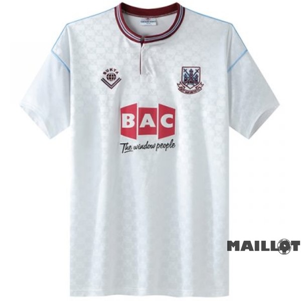 Foot Maillot Pas Cher Exterieur Maillot West Ham United Retro 1989 1990 Blanc