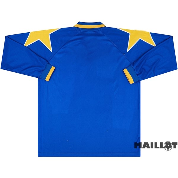Foot Maillot Pas Cher Exterieur Manches Longues Juventus Retro 1995 1996 Bleu