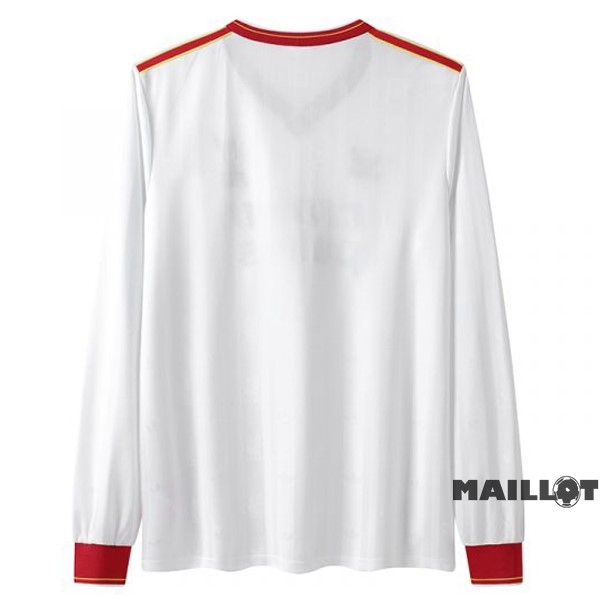 Foot Maillot Pas Cher Exterieur Manches Longues Liverpool Retro 1985 1986 Blanc