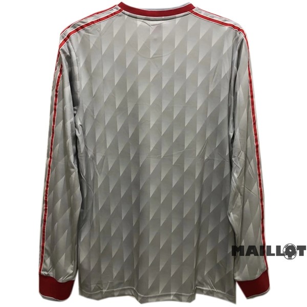 Foot Maillot Pas Cher Exterieur Manches Longues Liverpool Retro 1989 1991 Gris
