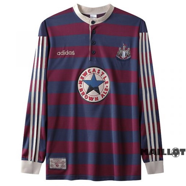 Foot Maillot Pas Cher Exterieur Manches Longues Newcastle United Retro 1995 1997 Rouge