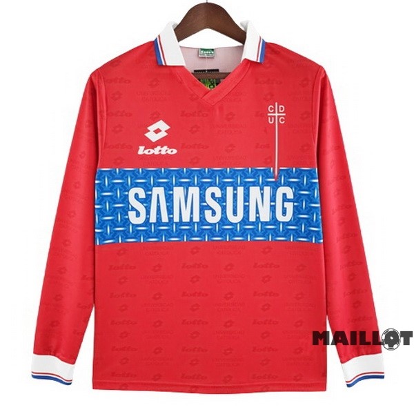 Foot Maillot Pas Cher Exterieur Manches Longues Universidad Católica Retro 1996 Rouge