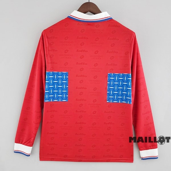 Foot Maillot Pas Cher Exterieur Manches Longues Universidad Católica Retro 1996 Rouge