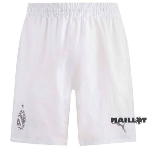 Foot Maillot Pas Cher Exterieur Pantalon AC Milan 2023 2024 Blanc