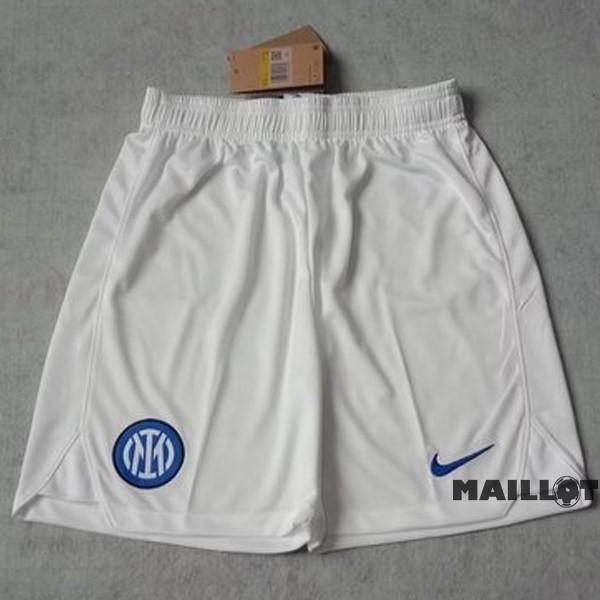 Foot Maillot Pas Cher Exterieur Pantalon Inter Milán 2023 2024 Blanc