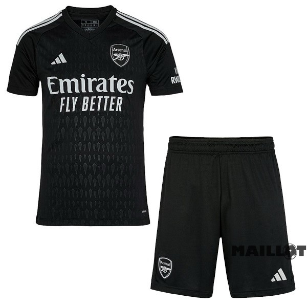 Foot Maillot Pas Cher Gardien Conjunto De Enfant Arsenal 2023 2024 Noir