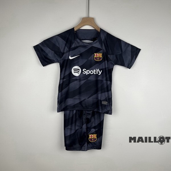Foot Maillot Pas Cher Gardien Conjunto De Enfant Barcelona 2023 2024 Noir