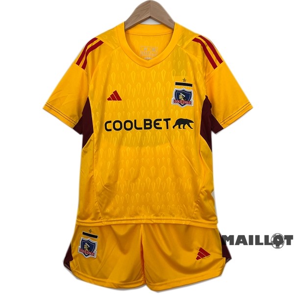 Foot Maillot Pas Cher Gardien Conjunto De Enfant Colo Colo 2023 2024 Jaune