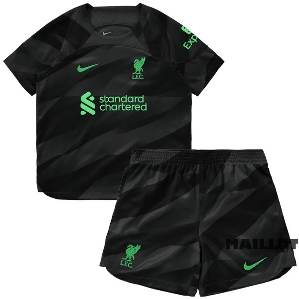 Foot Maillot Pas Cher Gardien Conjunto De Enfant Liverpool 2023 2024 Noir