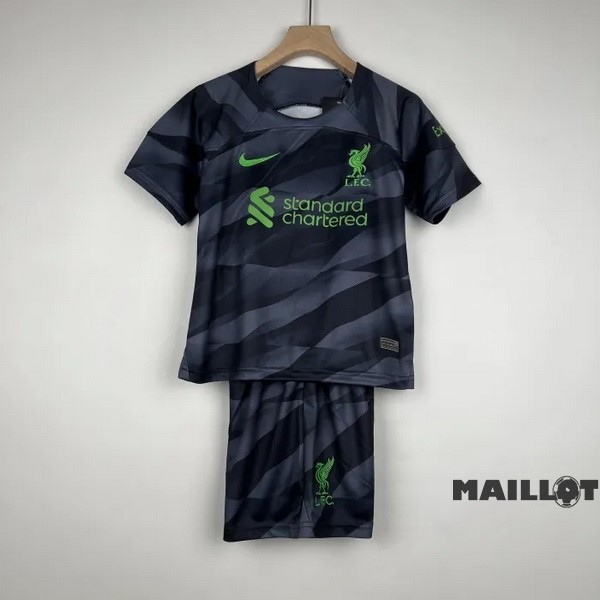 Foot Maillot Pas Cher Gardien Conjunto De Enfant Liverpool 2023 2024 Noir