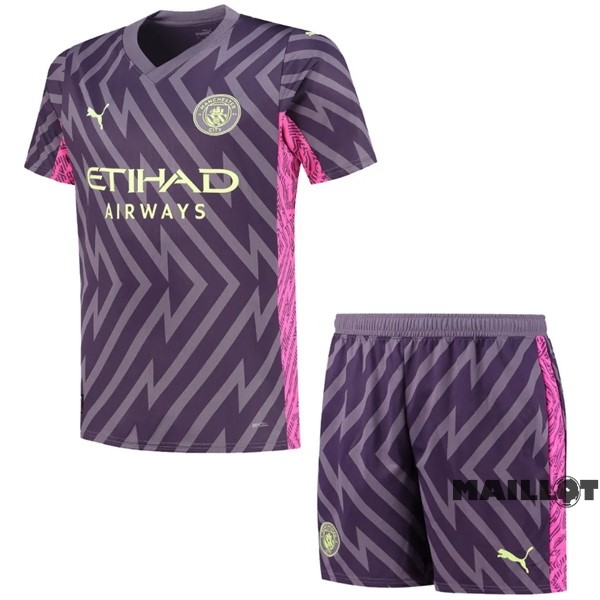 Foot Maillot Pas Cher Gardien Conjunto De Enfant Manchester City 2023 2024 Purpura