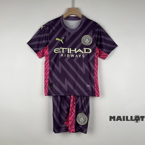 Foot Maillot Pas Cher Gardien Conjunto De Enfant Manchester City 2023 2024 Purpura