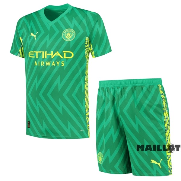 Foot Maillot Pas Cher Gardien Conjunto De Enfant Manchester City 2023 2024 Vert