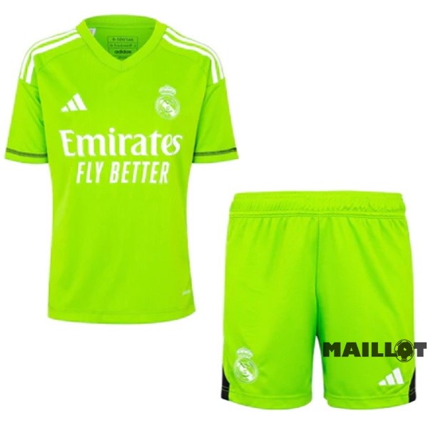 Foot Maillot Pas Cher Gardien Conjunto De Enfant Real Madrid 2023 2024 Vert
