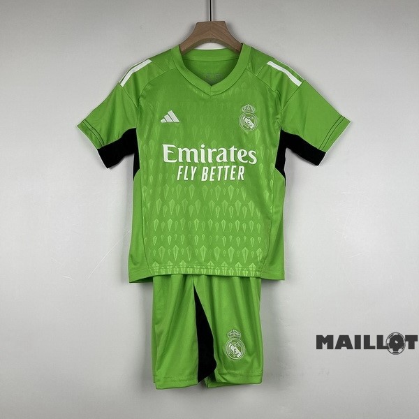 Foot Maillot Pas Cher Gardien Conjunto De Enfant Real Madrid 2023 2024 Vert