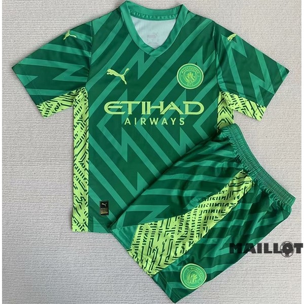 Foot Maillot Pas Cher Gardien Conjunto De Homme Manchester City 2023 2024 Vert