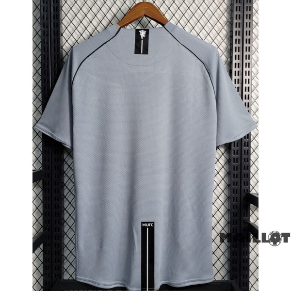 Foot Maillot Pas Cher Gardien Maillot Manchester United Retro 2007 2008 Gris