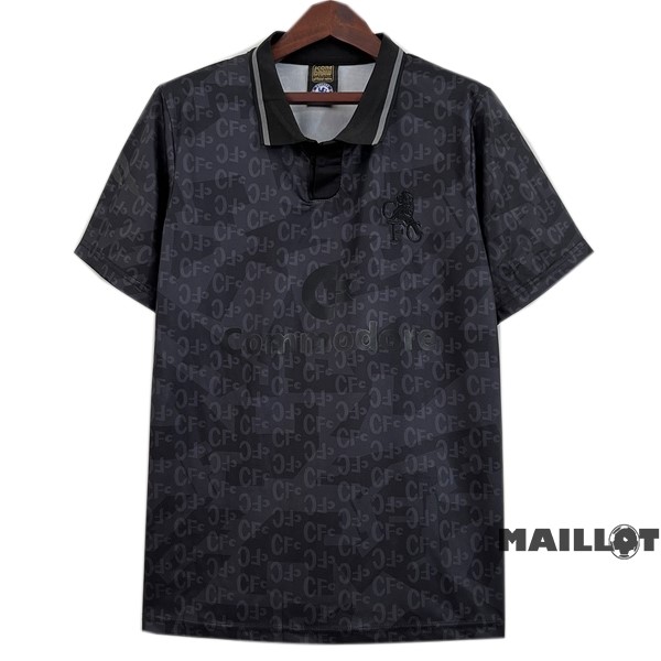 Foot Maillot Pas Cher Maillot Chelsea Retro 1990 Noir