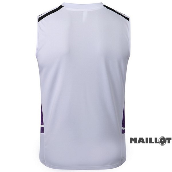 Foot Maillot Pas Cher Maillot Sans Manches Real Madrid 2022 2023 Blanc Noir Purpura