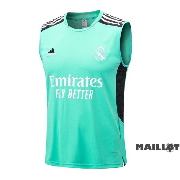 Foot Maillot Pas Cher Maillot Sans Manches Real Madrid 2022 2023 Vert Noir