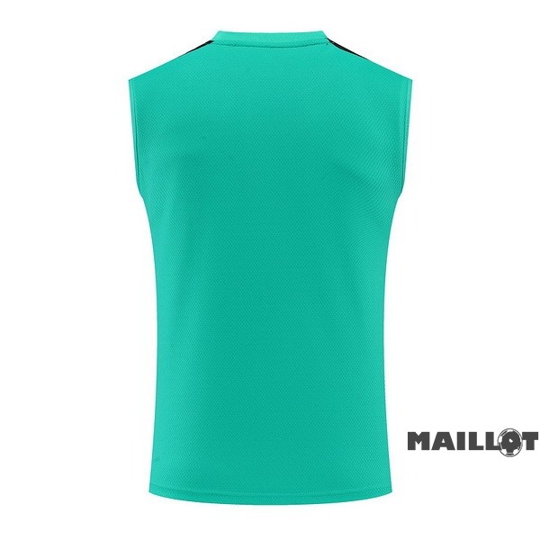 Foot Maillot Pas Cher Maillot Sans Manches Real Madrid 2022 2023 Vert Noir