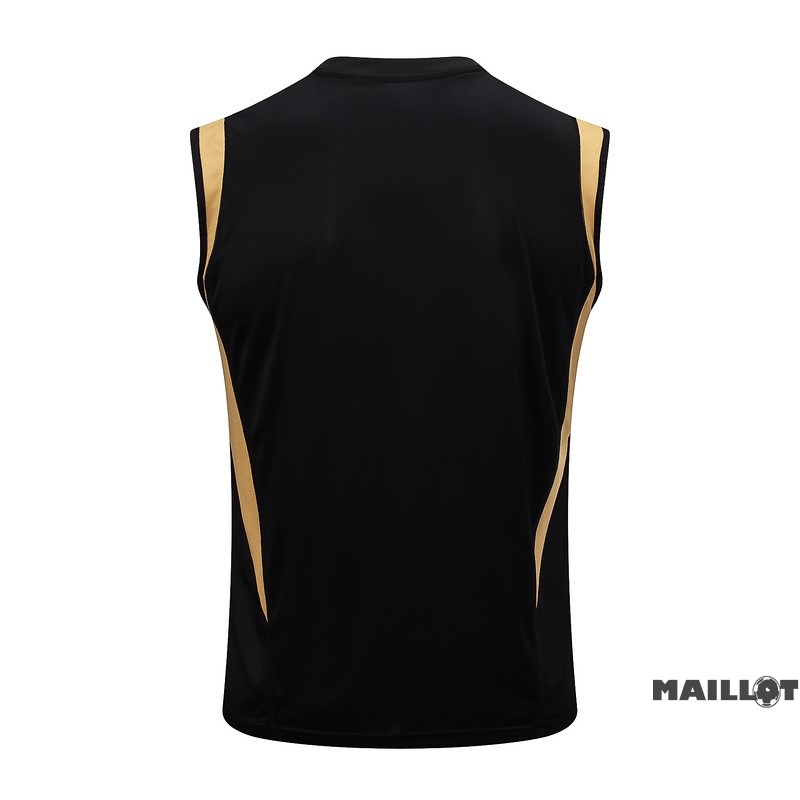 Foot Maillot Pas Cher Maillot Sans Manches Real Madrid 2023 2024 Noir Jaune