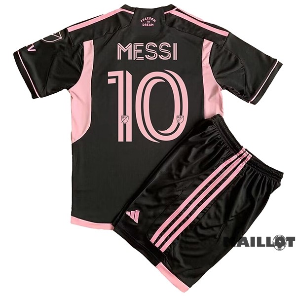 Foot Maillot Pas Cher NO.10 Messi Exterieur Conjunto De Homme Inter Miami 2023 2024 Noir