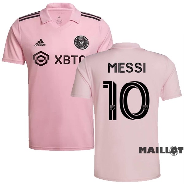 Foot Maillot Pas Cher NO.10 Messi Thailande Domicile Maillot Inter Miami 2023 2024 Rose