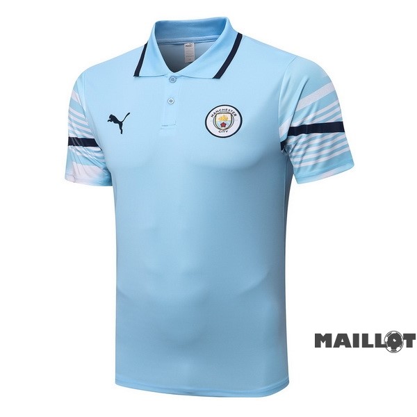 Foot Maillot Pas Cher Polo Manchester City 2022 2023 Bleu Clair