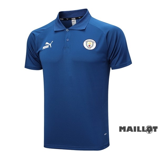 Foot Maillot Pas Cher Polo Manchester City 2023 2024 Bleu Marine