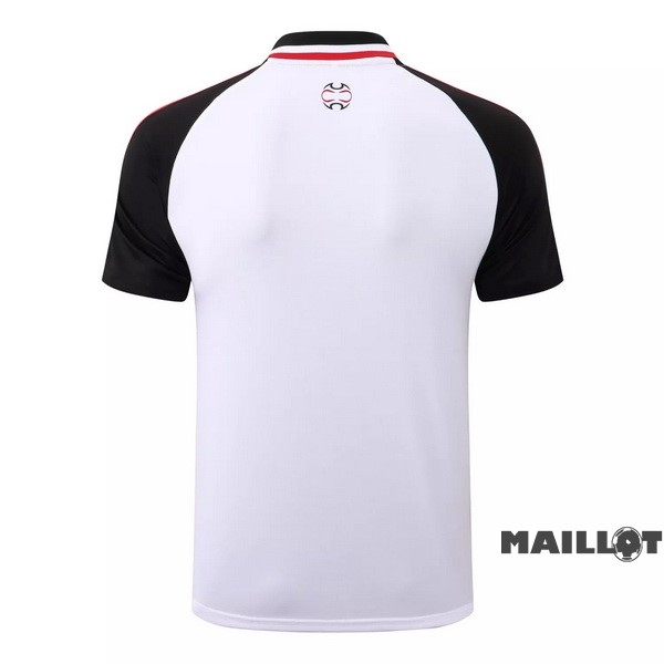 Foot Maillot Pas Cher Polo Manchester United 2022 2023 Blanc Noir Rouge