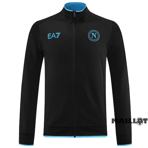 Foot Maillot Pas Cher Ropa Deportiva Con Cremallera Larga Napoli 2023 2024 Noir