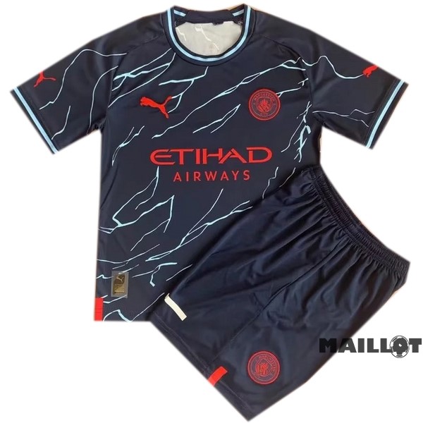 Foot Maillot Pas Cher Spécial Conjunto De Enfant Manchester City 2023 2024 Bleu Marine